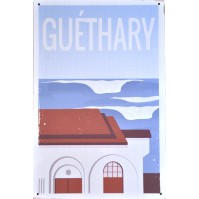 AF08- Lot de 5 Affiches vintage Guéthary- 20x30cm